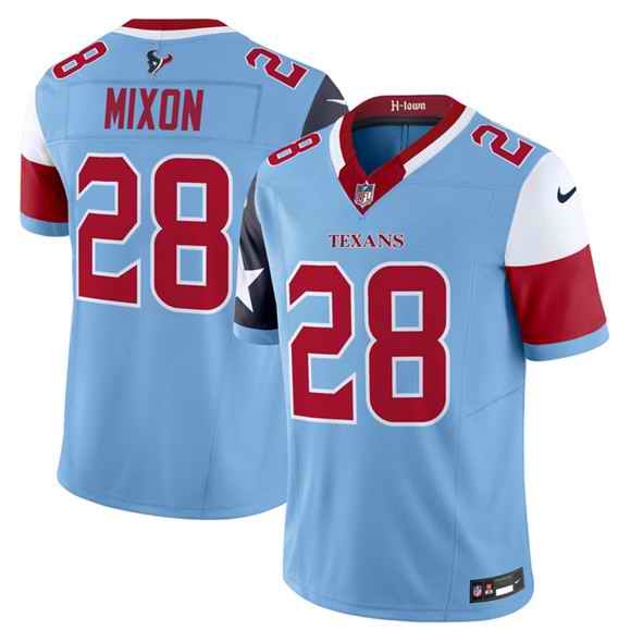 Men's Houston Texans #28 Joe Mixon Blue 2024 F.U.S.E. V5 Limited Stitched Football Jersey